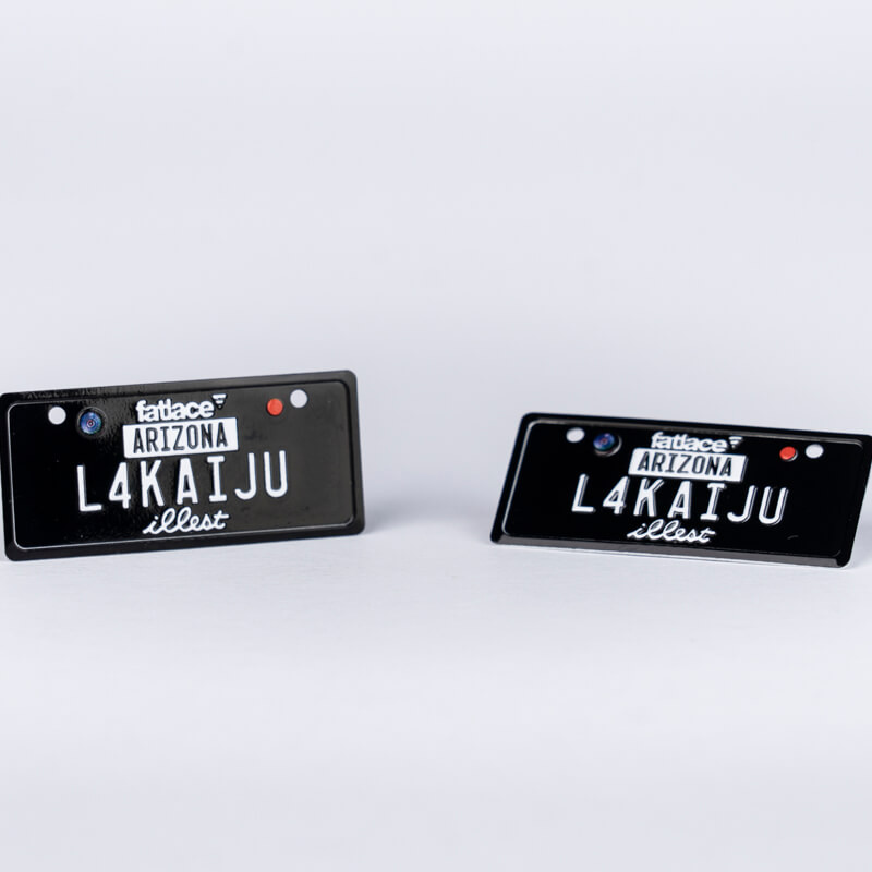 USA License Plate Embossed Type One
