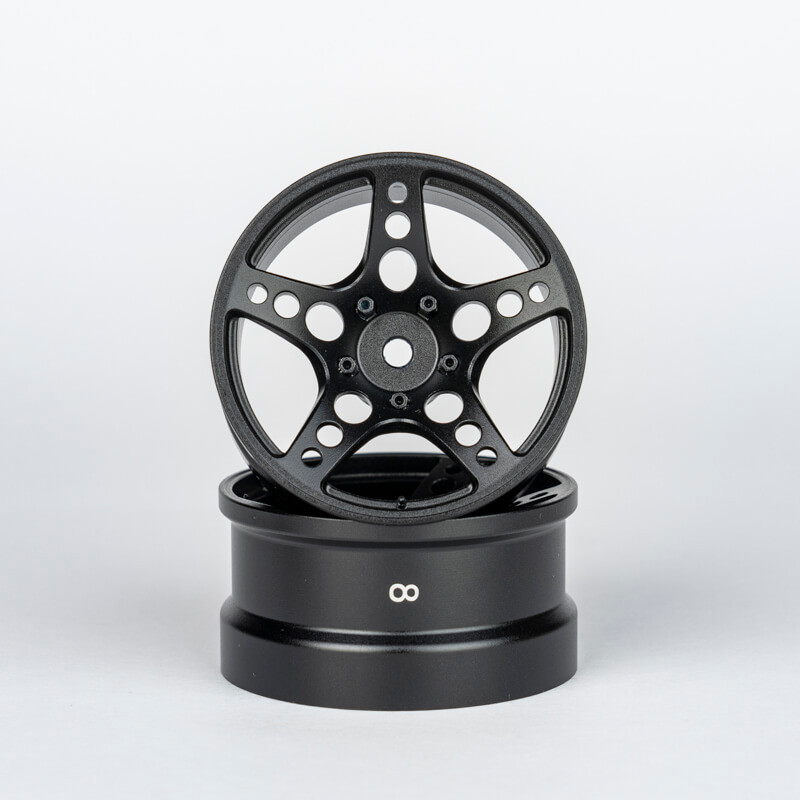R-FIGHTER Offset 8mm Black Stallion (2pcs)