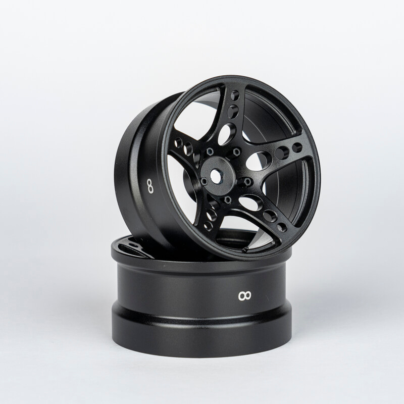 R-FIGHTER Offset 8mm Black Stallion (2pcs)