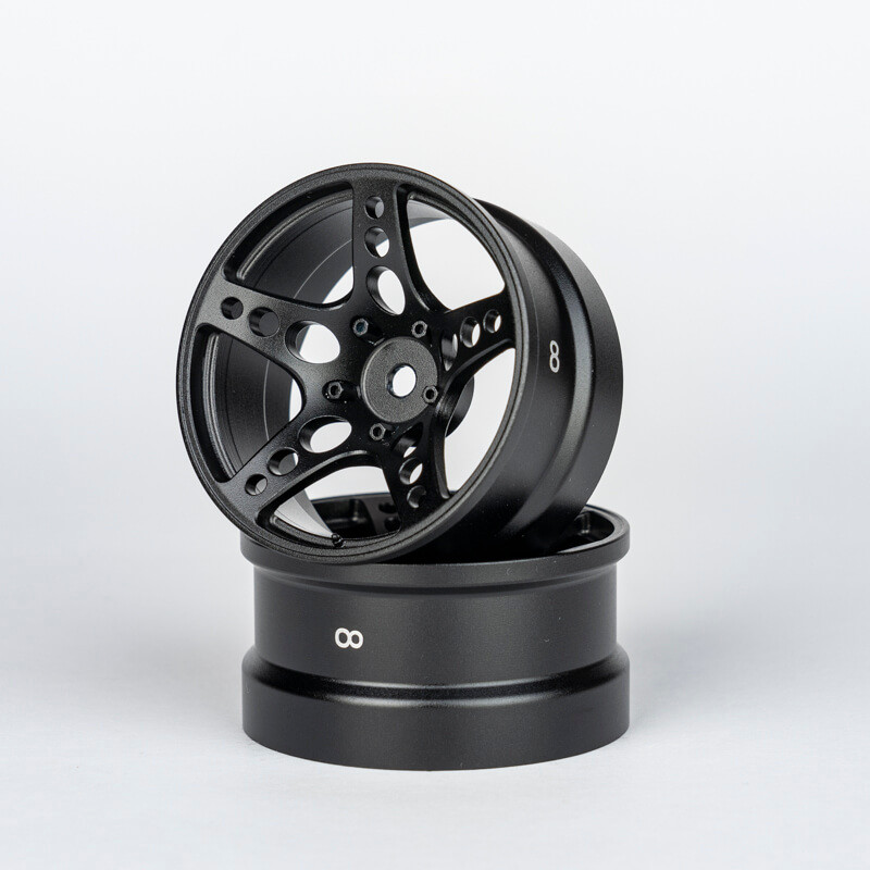 R-FIGHTER Offset 8mm Black Stallion (2pcs)