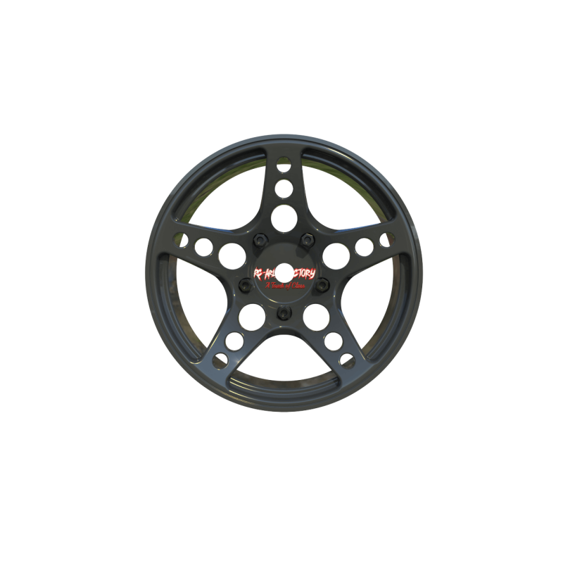 R-Fighter Wheels Offset 6mm Gunmetal (2pcs)