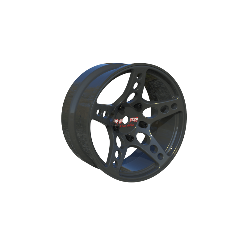 R-Fighter Wheels Offset 6mm Gunmetal (2pcs)