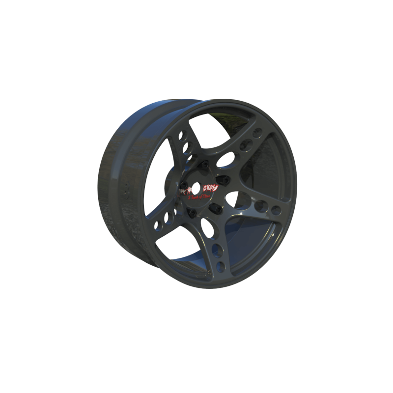 R-Fighter Wheels Offset 8mm Gunmetal (2pcs)
