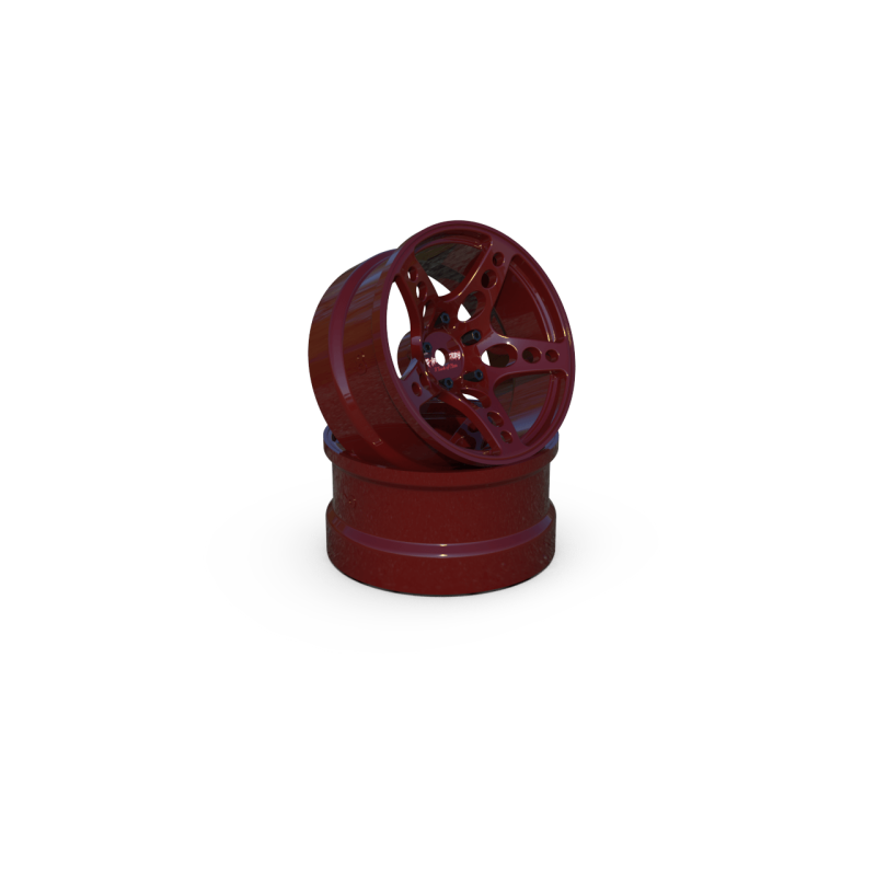 R-Fighter Wheels Offset 8mm Red (2pcs)