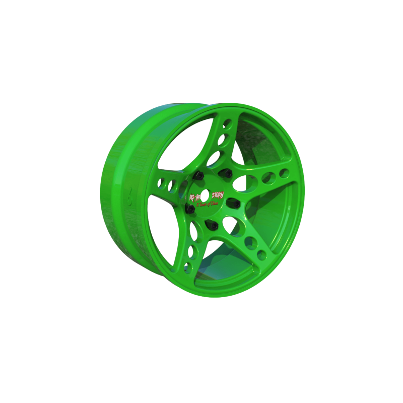 R-Fighter Wheels Offset 6mm Green (2pcs)