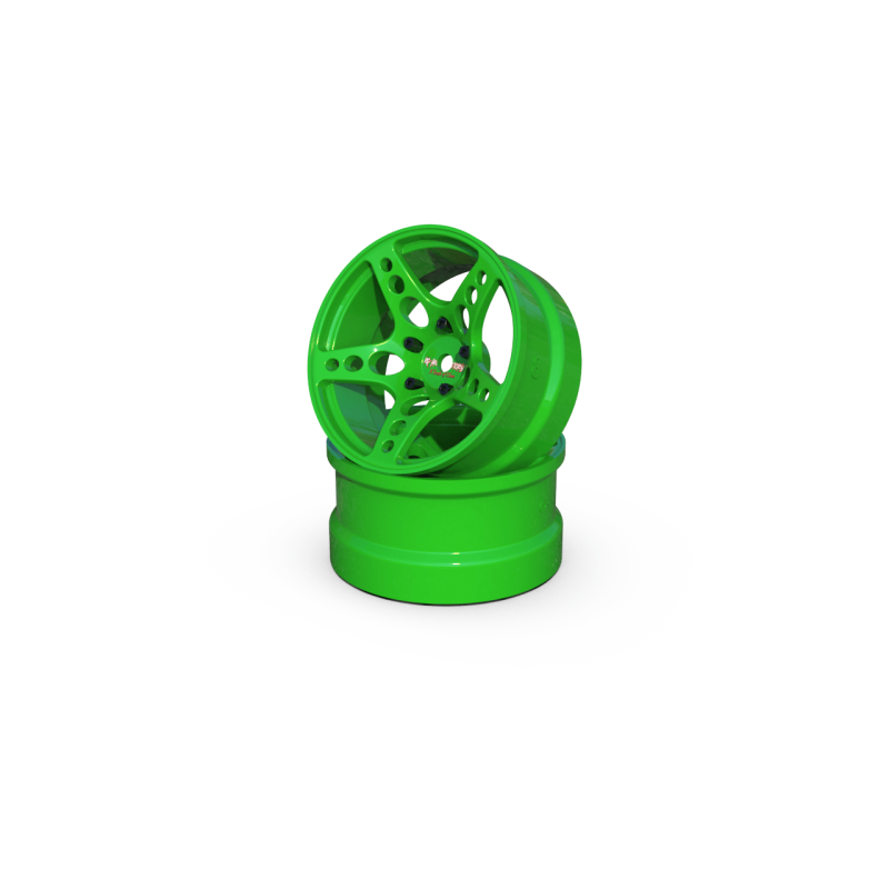 R-Fighter Wheels Offset 6mm Green (2pcs)
