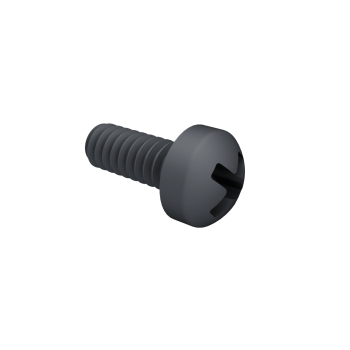 Cross Pan Head Screw 1.6*4mm Black